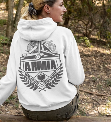 Damska bluza z kapturem- ARMIA (SZARY)